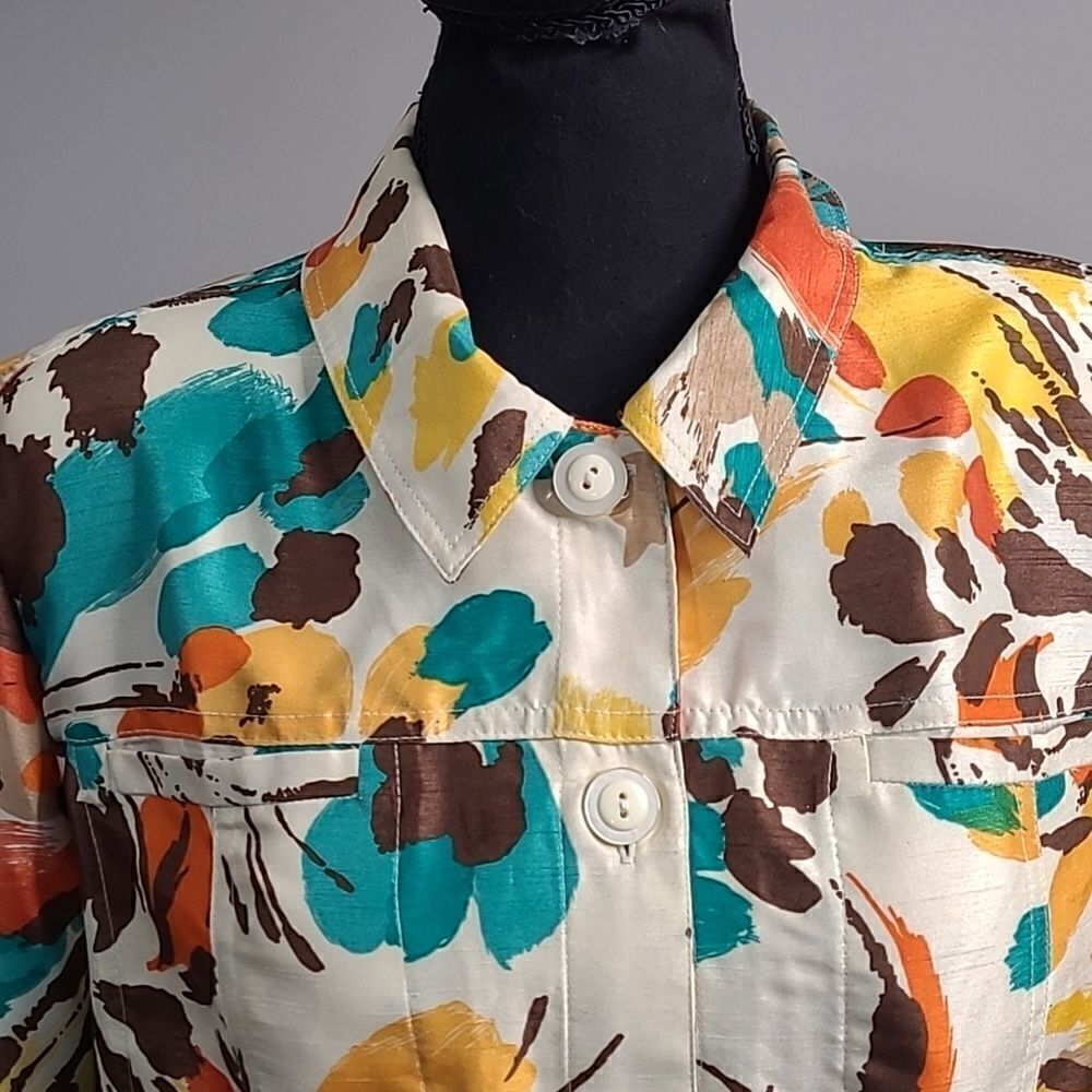 Southern Lady PL 100% polyester button front collared jacket - Picture 2 of 9